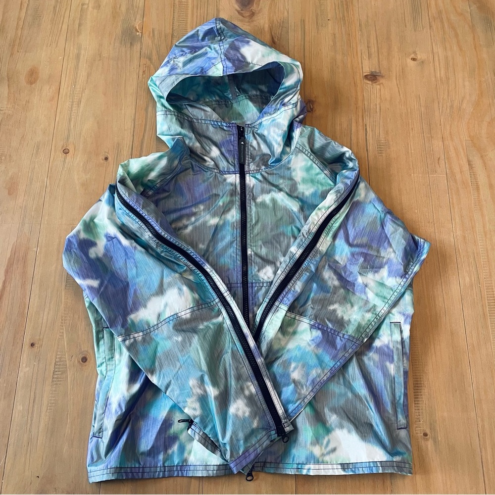 Adidas by Stella McCartney Run Bloom Jacket Purple Teal Women’s Medium Hooded